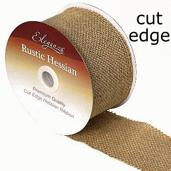 Ribbon - Hessian Natural 70mm (cut edge)