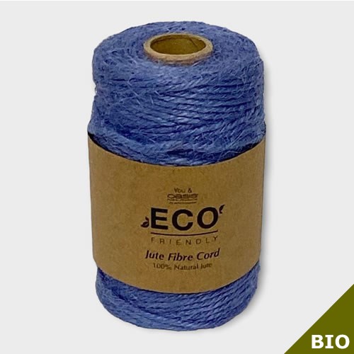 Jute Fibre Cord Twine - Iris Blue