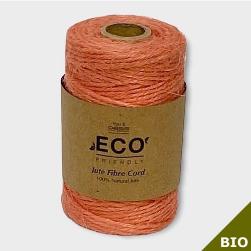 Jute Fibre Cord Twine - Peach Pink