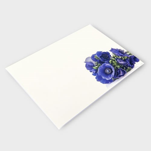 Message Cards Large - Blue Anemone (13x9cm)