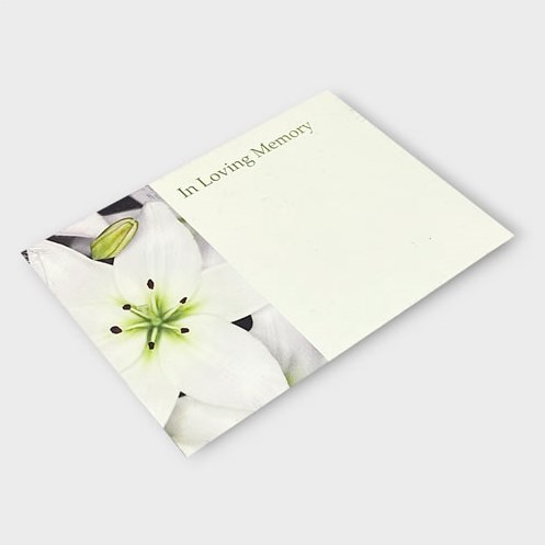 Message Cards Large - ILM White Lily (12.5x9cm)