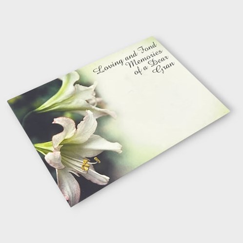 Message Cards Large - Loving and Fond Memories Gran (13x9cm)