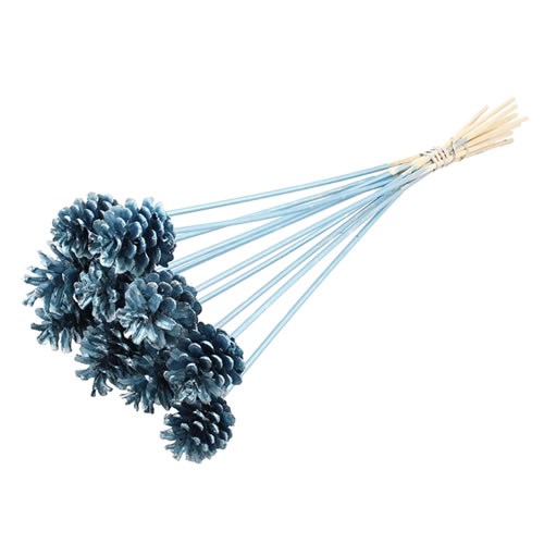 PINE CONE PICKS - METALLIC BLUE