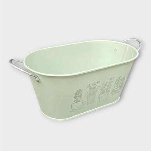 Planter Potting Shed Oval - Green
