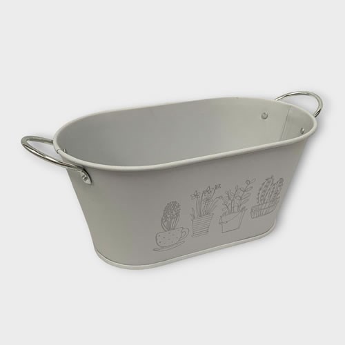 Planter Potting Shed Oval - Grey