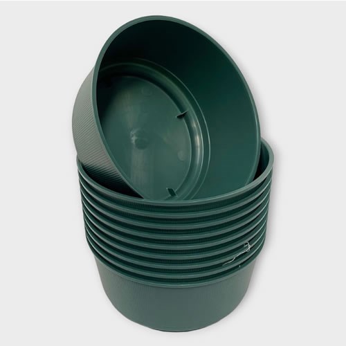 Plastic Bulb Bowl Dark Green - 18cm x 9cm