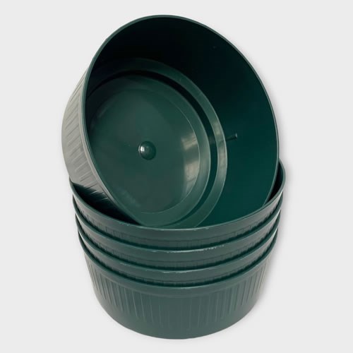 Plastic Bulb Bowl Dark Green - 21cm x 9cm