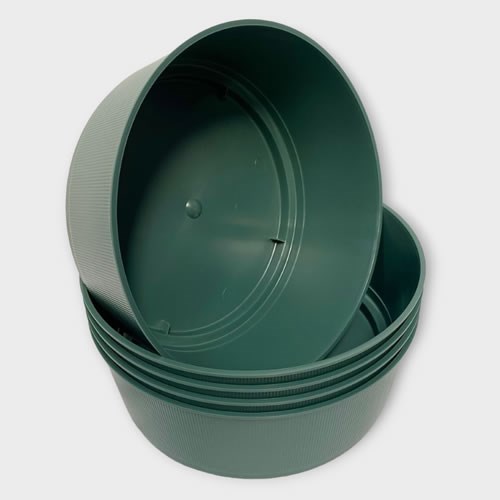 Plastic Bulb Bowl Dark Green - 24cm x 9cm