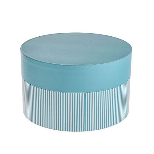 Hat Boxes Round - Blue Stripes