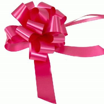 Ribbon Pull Bows Deep Cerise - 30mm