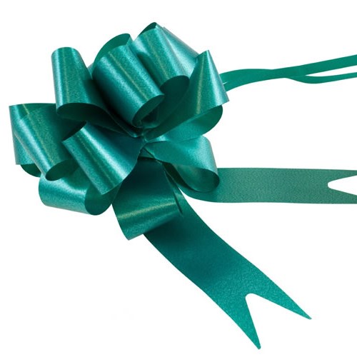 Ribbon Pull Bows Emerald Green - 30mm