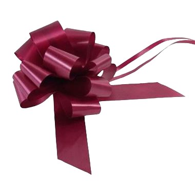 Ribbon Pull Bows Burgundy - 50mm