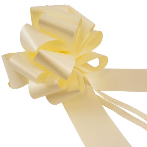 Ribbon Pull Bows Cream - 50mm