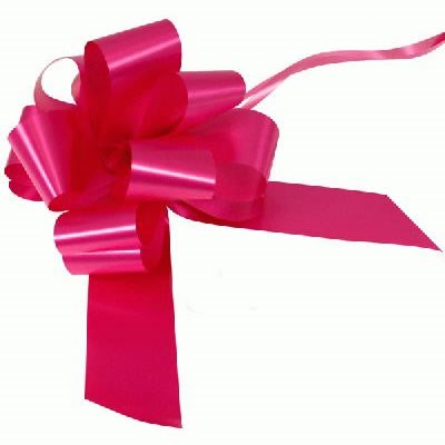 Ribbon Pull Bows Deep Cerise - 50mm