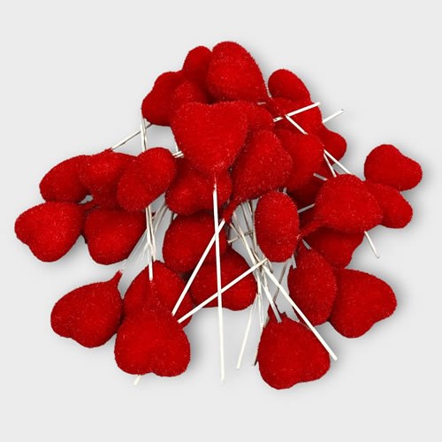 Valentines Red Hearts on Sticks (Boxes of 36) 