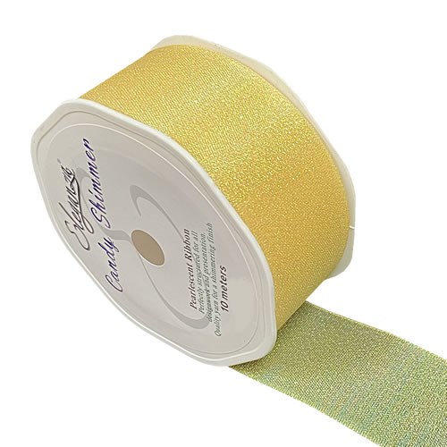 Ribbon Candy Shimmer Metallic Iridescent Vanilla - 38mm 