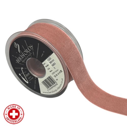 Velvet Ribbon - Colonial Pink (36mm x 5m)