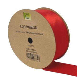 Ribbon ECO Satin Red - 38mm