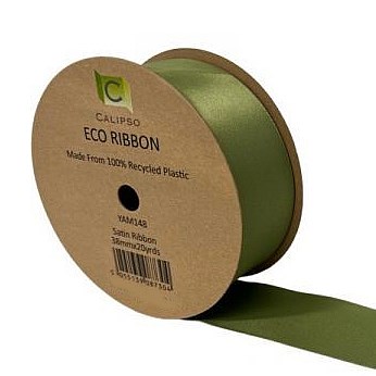 Ribbon ECO Satin Sage Green - 25mm