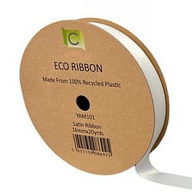 Ribbon ECO Satin White - 16mm