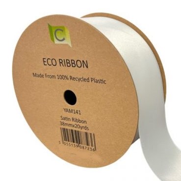 Ribbon ECO Satin White - 38mm