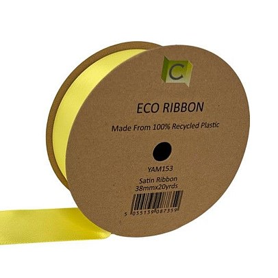 Ribbon ECO Satin Yellow - 38mm