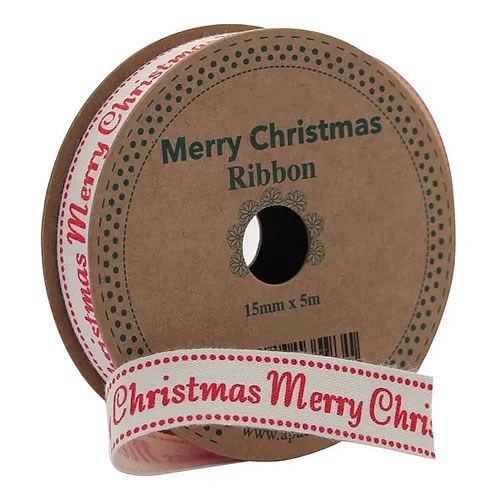Ribbon Merry Christmas Red