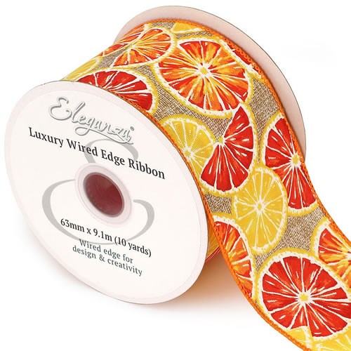 Ribbon Orange Slices - Wire Edge