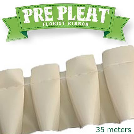 Ribbon Pre Pleat - Cream