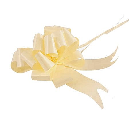 Ribbon Pull Bows Cream - 30mm