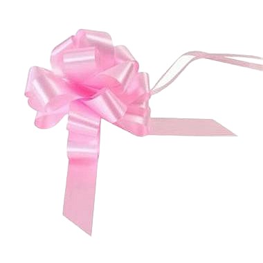 Ribbon Pull Bows Light Pink - 30mm