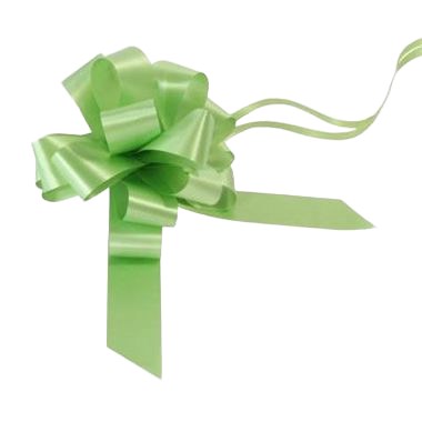 Ribbon Pull Bows Lime Green - 30mm 