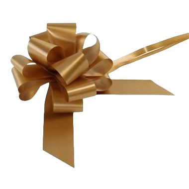 Ribbon Pull Bows Matt Gold - 50mm