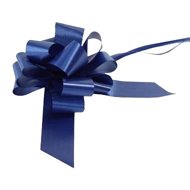 Ribbon Pull Bows Navy Blue - 50mm