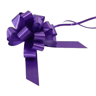 Ribbon Pull Bows Purple - 30mm 