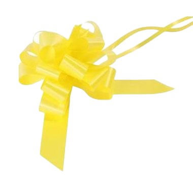 Ribbon Pull Bows Yellow - 30mm 