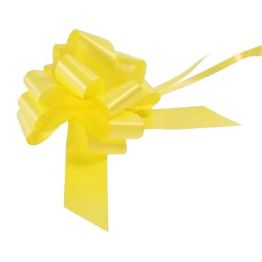 Ribbon Pull Bows Yellow - 50mm 