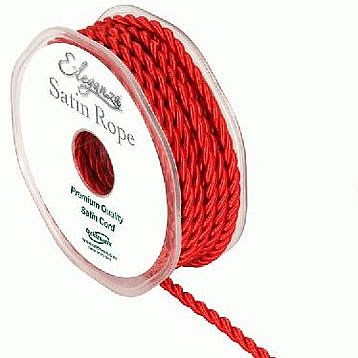 Red Satin Rope Gold Decorative Satin Rope | Wholesale Flowers & Florist Supplies UK