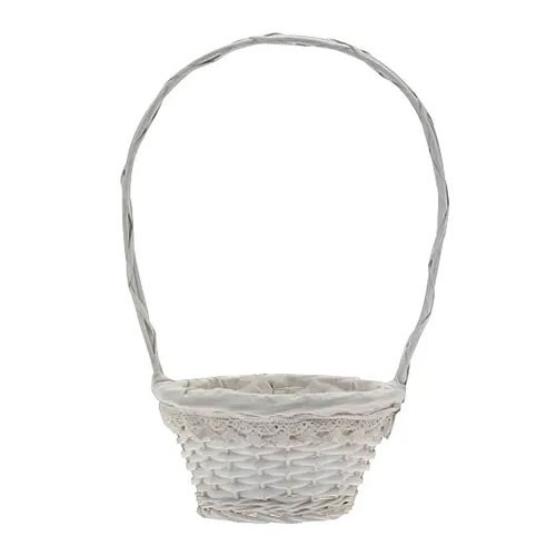 Round Victoria Basket - White