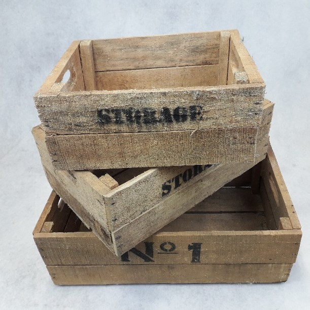 Set of 3 Crates - Clearance * Only 6 sets of 3 crates left*