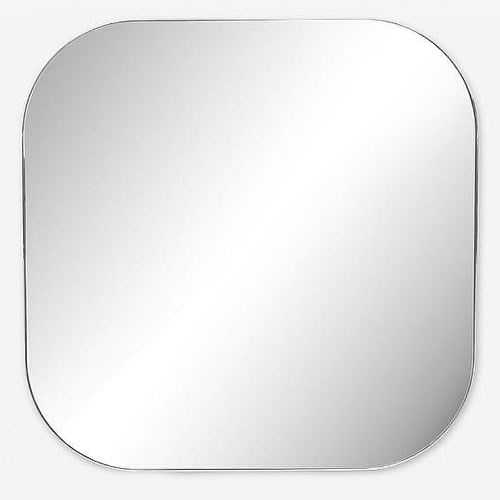 Square Round Edge Mirror Plate (26cm)