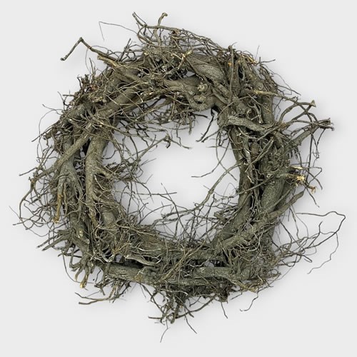 Twig Wreath Ring Grey Wash 30cm