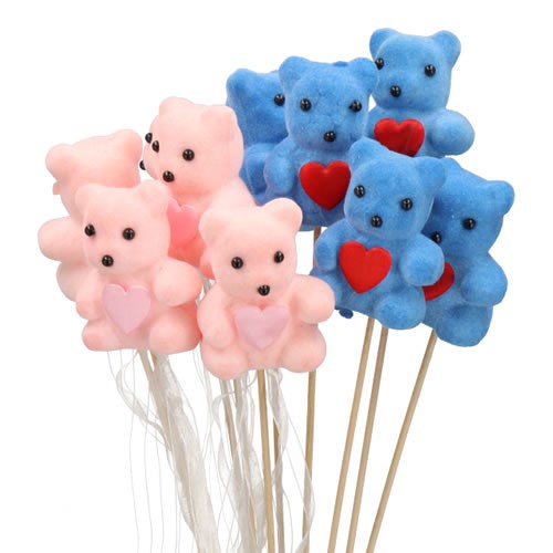 VALENTINES BEAR & HEART PICKS (MIXED)