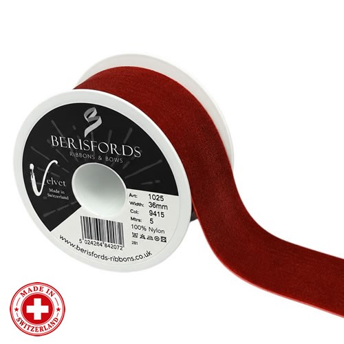 Velvet Ribbon - Acajou Bronze (36mm x 5m)