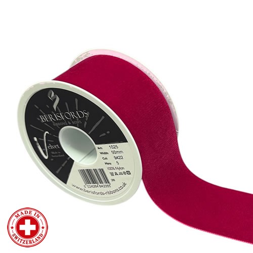 Velvet Ribbon - Fuchsia Beauty (50mm x 5m)