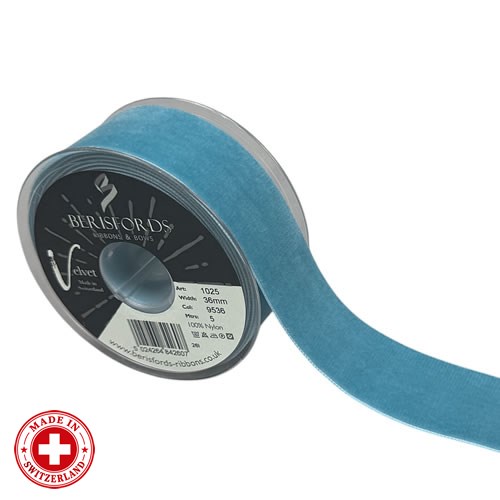 Velvet Ribbon - Williamsberg Blue (36mm x 5m)
