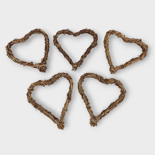 Vine Hearts Natural 20cm