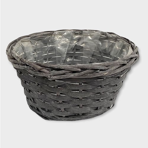Wicker Grey Salice Basket 10"