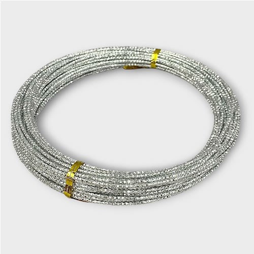 Wire - Aluminium Silver Diamond Cut