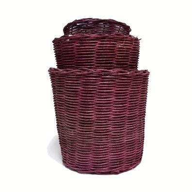 Three-Stack Aubergine Willow Pots